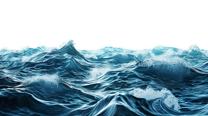 ocean waves isolated on transparent background - obrazy, fototapety, plakaty