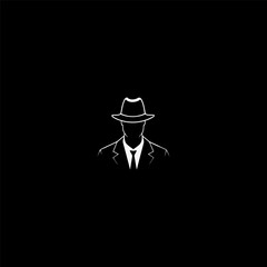 Detective logo design vector illustration