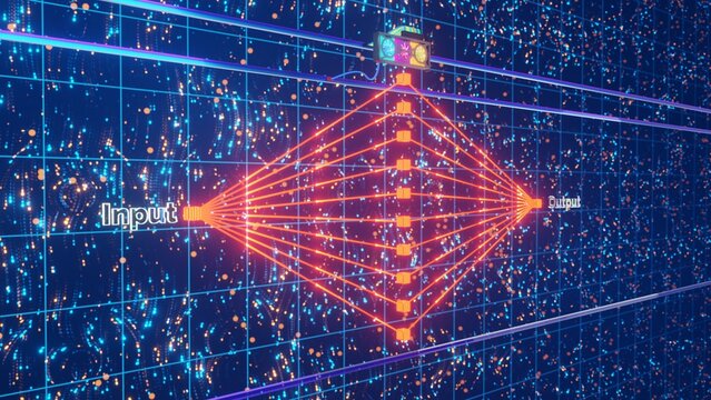 Innovative Parallel Data Processing in Machine Learning Transformers, 3D illustration