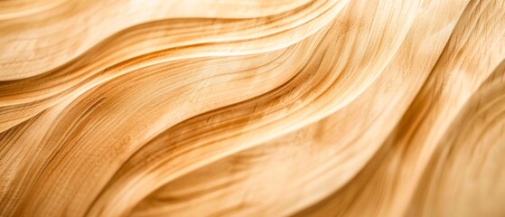 Abstract bright brown wooden deco glamour decor panel tile wall texture with geometric shapes - Wood waves structure background