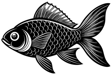 Goldfish  vector silhouette 