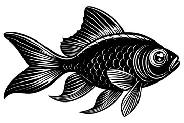 Goldfish  vector silhouette 