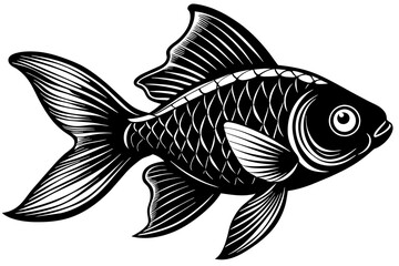 Goldfish  vector silhouette 