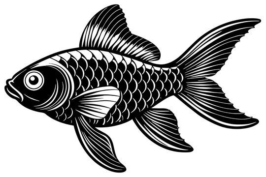 recommend clip art: Goldfish  vector silhouette 