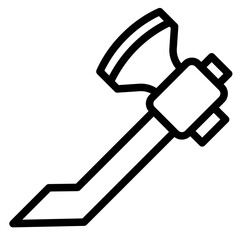 Hammer icon vector sign isolated on white background. Simple vector illustration for graphic and web design.