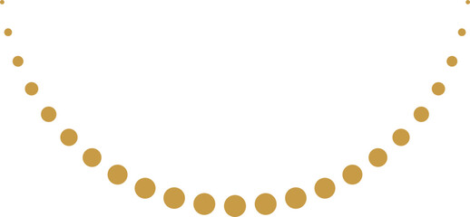 Celestial golden border with stars, moon phases, crescents and dots. Ornate shiny magical isolated clipart for mystic decoration