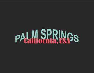 Palm springs California, USA. print artwork.