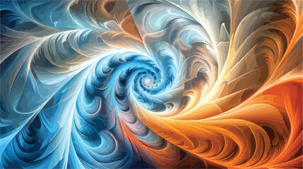 Abstract fractal background Fairy Infinite Spirals com - obrazy, fototapety, plakaty