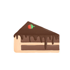 a slice of chocolate cake
