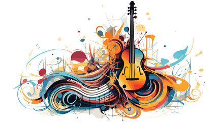 Abstract music vector Vector illustration isolated