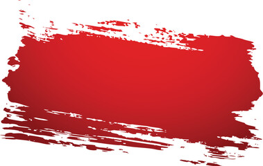 Red gradient paint brush stroke - vector