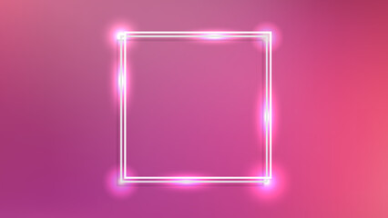 Neon double square frame