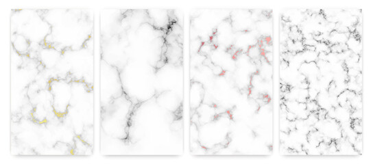 Set of marble texture backgrounds