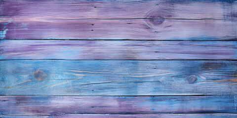 Wooden background with blue and purple colored planks