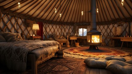 A photo of a Yurt Creating a Sense of Calm