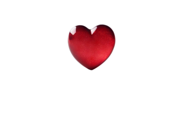 red heart isolated on white