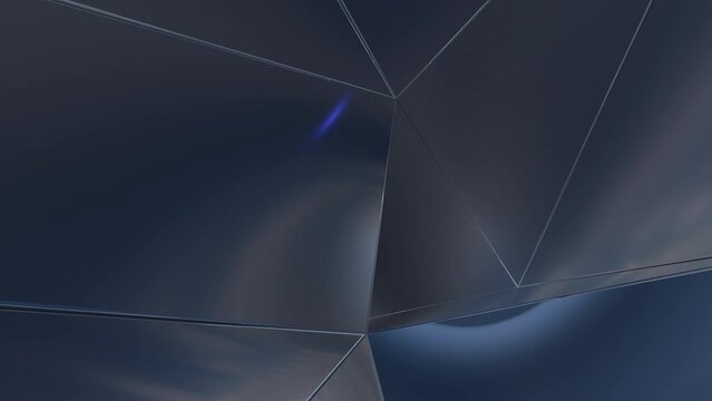 Sky mirrors fast fly through 3d seamless loop