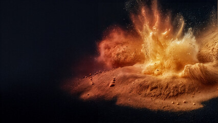 Esplosione di sabbia colorata
