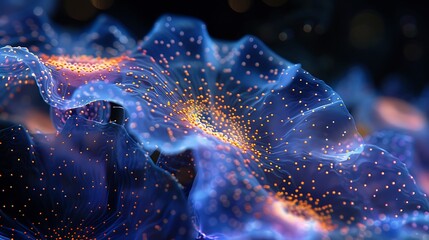 Capture the ethereal glow of bioluminescent imaging, illuminating the hidden pathways of disease progression with mesmerizing fluorescence. - obrazy, fototapety, plakaty