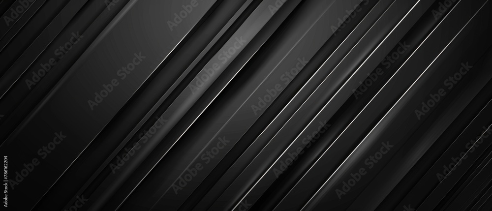 Aufkleber abstract texture dark black anthracite gray grey background banner with 3d geometric metal striped s