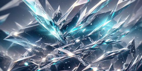 abstract blue crystal background