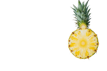fresh slice pineapple
.isolated on white background