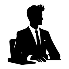 business man standing pose back view vector black color silhouette, Black color silhouette white background (1)
