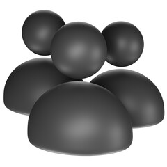 3D icon of a group of users