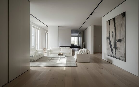 photo living room with copy space, minimalism