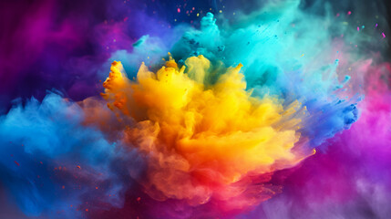 Obraz na płótnie Canvas Colourful smoke background, art, magic explosion 