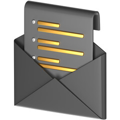 3D icon of a newsletter