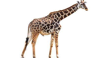 cool giraffe isolated on white