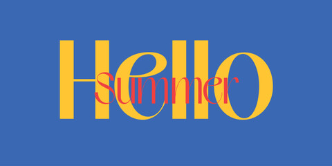 Hello Summer Sale specail lettering typography for season offer banners, social media, website banner, packaging box, vector design element for marketing posters and artworks
