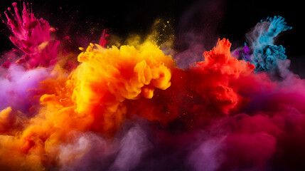 Colourful smoke background, art, magic explosion
 - obrazy, fototapety, plakaty