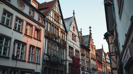 Fototapeta na wymiar Buildings in Freiburg im Breisgau city Germany