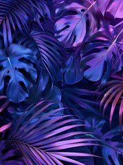 Cluster of Blue and Purple Leaves