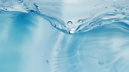 Naklejka na ściany i meble water splash in blue summer, ai generated