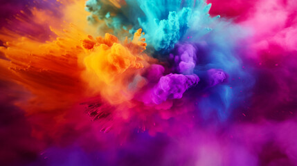 Colourful smoke background, art, magic explosion
 - obrazy, fototapety, plakaty