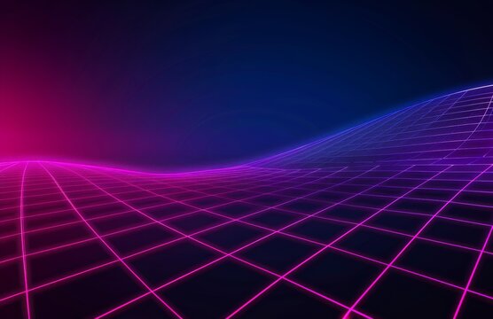 Blue and Pink Abstract Background With Lines