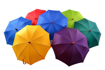 Colorful Umbrella on Transparent Background. PNG