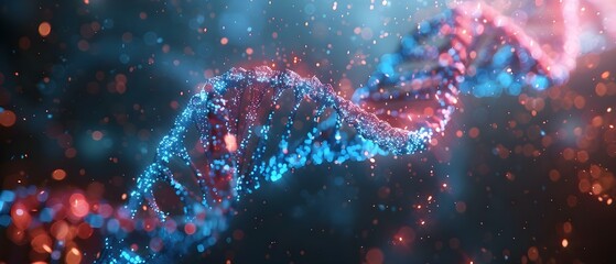 Precision Medicine through DNA - A Symphony of Science. Concept Genomics, Precision Medicine, DNA Analysis, Personalized Healthcare, Advanced Therapies - obrazy, fototapety, plakaty