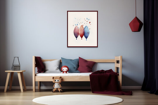 Cozy child's bedroom setting