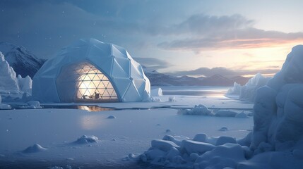 A photo of an Igloo Blending Seamlessly