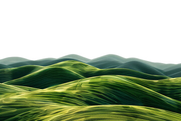 Naklejka premium Rolling Hills on Transparent Background. PNG