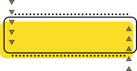 Yellow Banner Text Box with Black Accents. text box is ideal for showcasing important messages or highlighting key information.