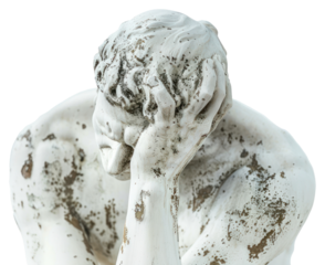 PNG  Greek sculpture crying statue wedding female