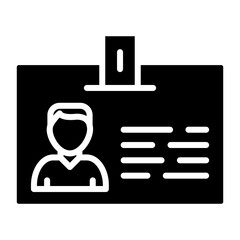 Fototapeta premium Id card glyph icon