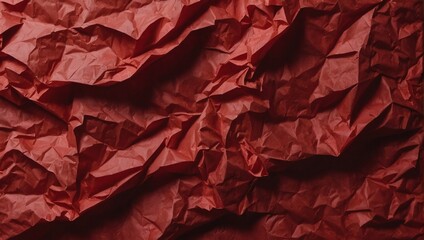 A detailed view of a red crumpled paper. Perfect for office concepts.