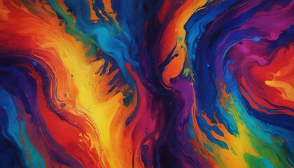 Abstract Multicolored Painting Wallpaper
