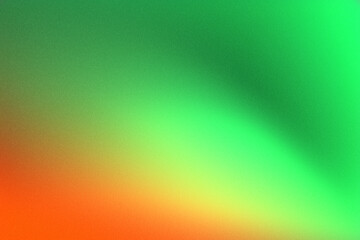 Dark Green Orange Green Grainy Gradient Abstract Background Poster Banner